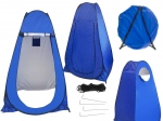 Přenosný sprchový a převlékací stan, toaleta – modrý