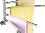 Stříbrný koupelnový věšák na ručníky ve stylu Loft