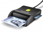Čtečka karet Axagon CRE-SM3SD USB s podporou SD/microSD/SIM