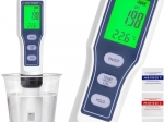 Digitální tester pH a teploty pro kontrolu kvality vody