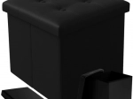 Skládací pufa s úložným prostorem černá Ruhhy