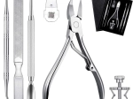 Sada na zarostlé nehty s kleštičkami a nástroji z nerezové oceli