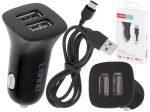 Autonabíječka Dual USB s rychlonabíjením a USB-C kabelem L-BRNO