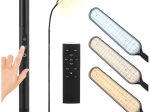 Stojací LED lampa 180 cm černá s dálkovým ovládáním a časovačem IZOXIS