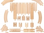 BIGJIGS RAIL dřevěné koleje, set 25 dílů