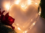 LED svítící srdce Vánoční dekorace
