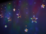 LED světelná závěsná opona s hvězdičkami 2,5 m, 138 LED
