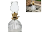Skleněná petrolejová lampa 7,7 × 7,7 × 17,5 cm