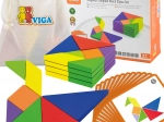 Dřevěný tangram VIGA s kartičkami – vzdělávací skládačka z FSC dřeva