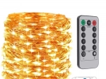LED teplý bílý světelný řetěz - 30 m, 300 LED