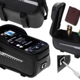 Vodotěsná cyklistická taška na řídítka s držákem na telefon