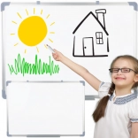 Magnetická suchozmývatelná tabule na zeď 45 × 60 cm bílá