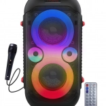Přenosný Bluetooth reproduktor s LED osvětlením pro karaoke