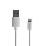 Natec Prati lightning kabel USB‑A 1 m MFi bílý