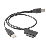 USB adaptér s napájením na kabelu -> SATA Slim SSD (13pin)