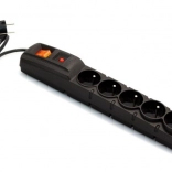 Listva s přepěťovou ochranou Acar F5 černá