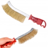 Mosazný drátěný kartáč s ergonomickou rukojetí