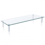 skleněný stojan pod monitor do 32" – bílý