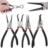 Sada kleští na pojistné kroužky Seger 4 ks – rovné a zahnuté