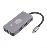Adaptér HUB USB C 7 v 1 HDMI USB SD/TF RJ45