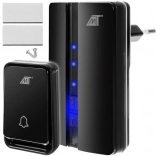 Černý bezdrátový zvonek Malatec