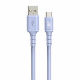 USB-C USB kabel silikonový 1m fialový
