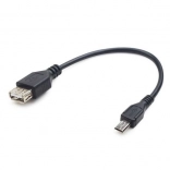 Kabel USB 2.0 OTG USB AF na Micro USB BM 15 cm