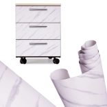 Samolepicí fólie bílý mramor Jazz 1,22 × 50 m