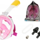 Plná skládací šnorchlovací maska S/M růžová