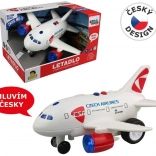 Letadlo ČSA s hlášením kapitána a letušky na setrvačník 20 cm