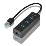 axagon hue-s2b čtyřportový usb 3.2 gen 1 hub s nabíjením, 30 cm kabel, micro usb napájení