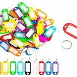 Barevné plastové visačky na klíče, balení 100 ks