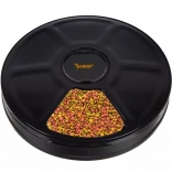 Automatický dávkovač krmiva PURLOY, 6-komorový, s časovačem a LED displejem