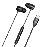 Mcdodo in-ear drátová sluchátka s USB‑C (černá)