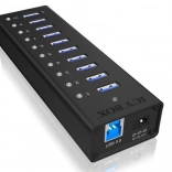 Icy Box aktivní 10portový USB 3.0 hub s hliníkovým tělem