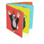 Textilní šustící rozkládací knížka KRTEK 10 × 10 cm