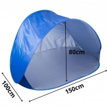 Samoskládací plážový stan s UV ochranou, velký a lehký