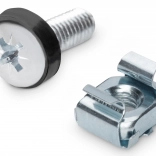 Montážní šrouby M6 19,8 mm s maticemi a podložkami pro rack 10&quot; a 19&quot;, sada 50 ks, stříbrné – DIGITUS