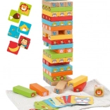 Lucy & Leo dřevěná věž Hádej, kdo – zvířecí Jenga hra pro děti