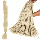 Syntetický cop v odstínu světlá blond 60 cm