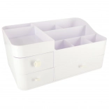 Bílý kosmetický organizér s šuplíky XXL