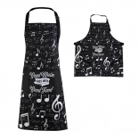 Zástěra v tubě s motivem not