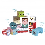 Vilac dřevěné zvukové kostky s motivem moře, 11 ks