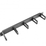 Organizér kabelů do 19" racku 1U, typ B, černý