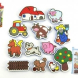 Vodolepky Moje první zvířátka: Farma 12 ks se síťkou