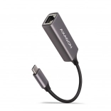 AXAGON USB‑C gigabitový ethernetový adaptér, automatická instalace, kovový, titanově šedý