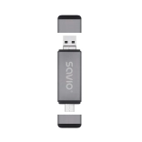 Čtečka karet Savio 3v1 USB-C, USB-A, micro USB