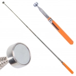 Teleskopický magnetický vyzvedávač s klipem, 15,5–83,5 cm, oranžová rukojeť