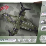 Vojenské letadlo na baterie se světly a zvuky