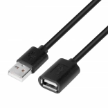 Kabel USB prodlužovací 1.8 m černý